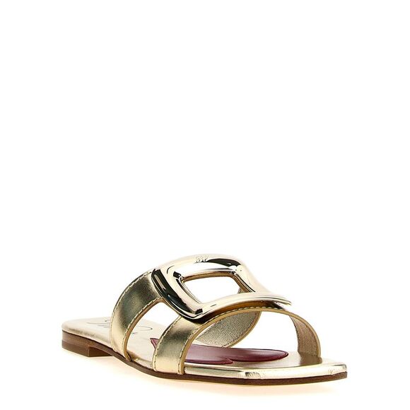 Roger Vivier Women\'s New Metal Buckle Mules